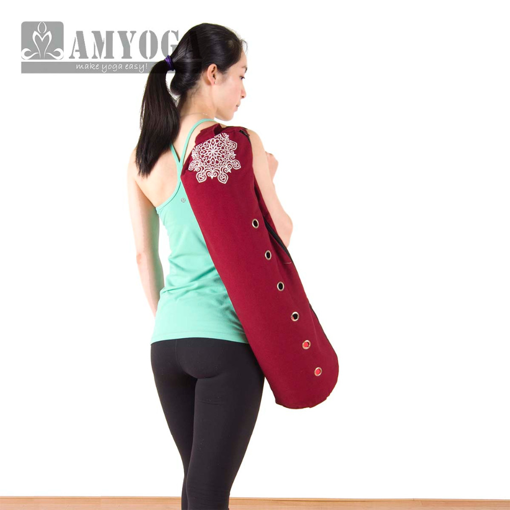 Yoga Fitness & Nutrition Llp - حقيبة يوغا قماشية بحزام كتف واحد،