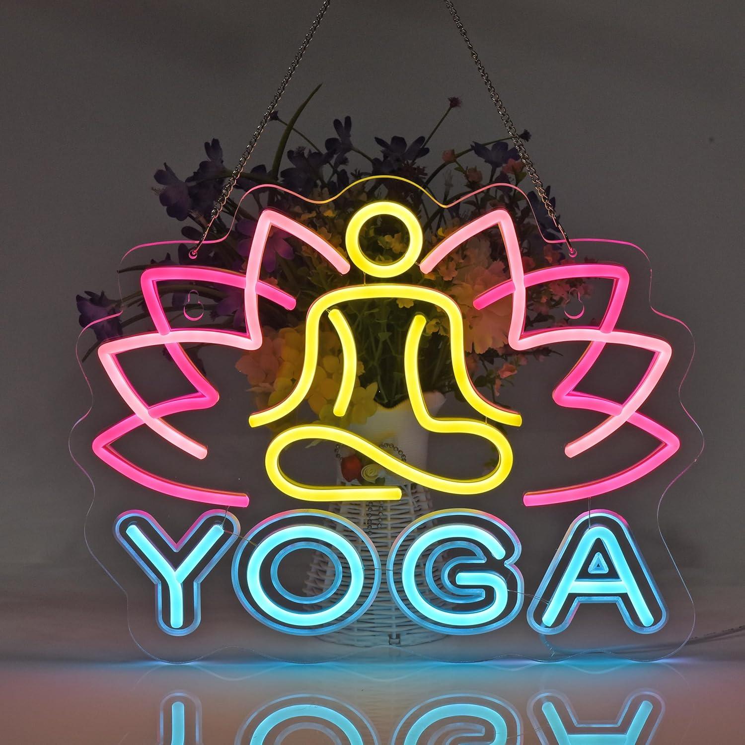 لافتة نيون لليوغا، أضواء نيون  - مراجعة Yoga Fitness Room وسعره