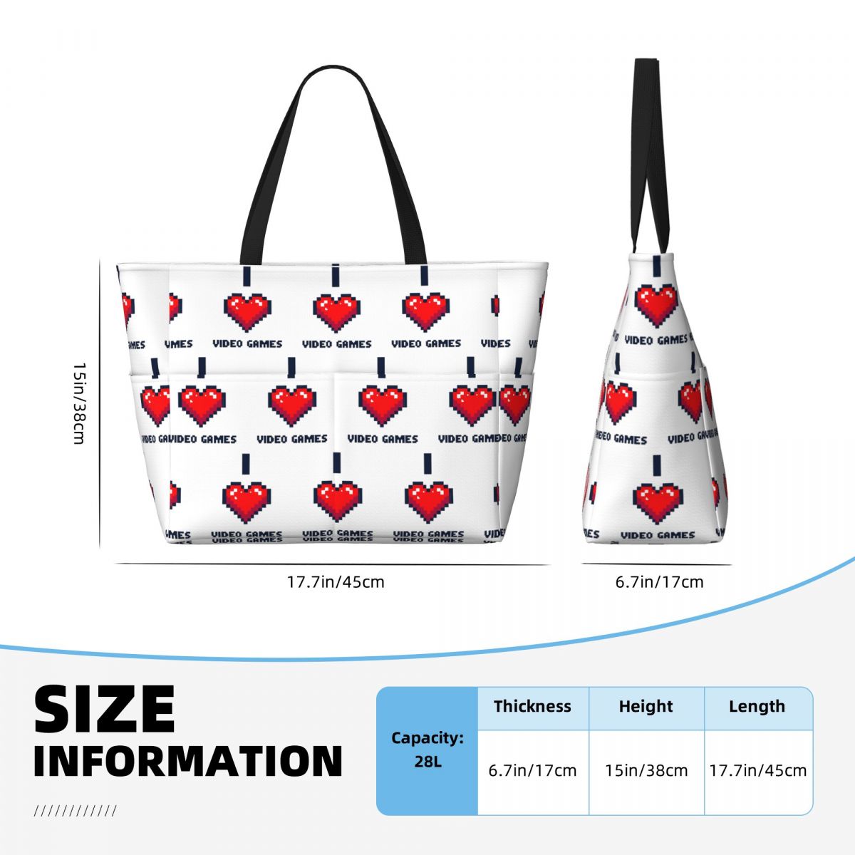 حقيبة شاطئ كبيرة من I Heart Vi - مراجعة Yoga Fitness Videos Free وسعره